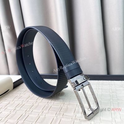 AAA Replica Mont Blanc Belt Sfumato Business Belt with Gray buckle Men 35mm